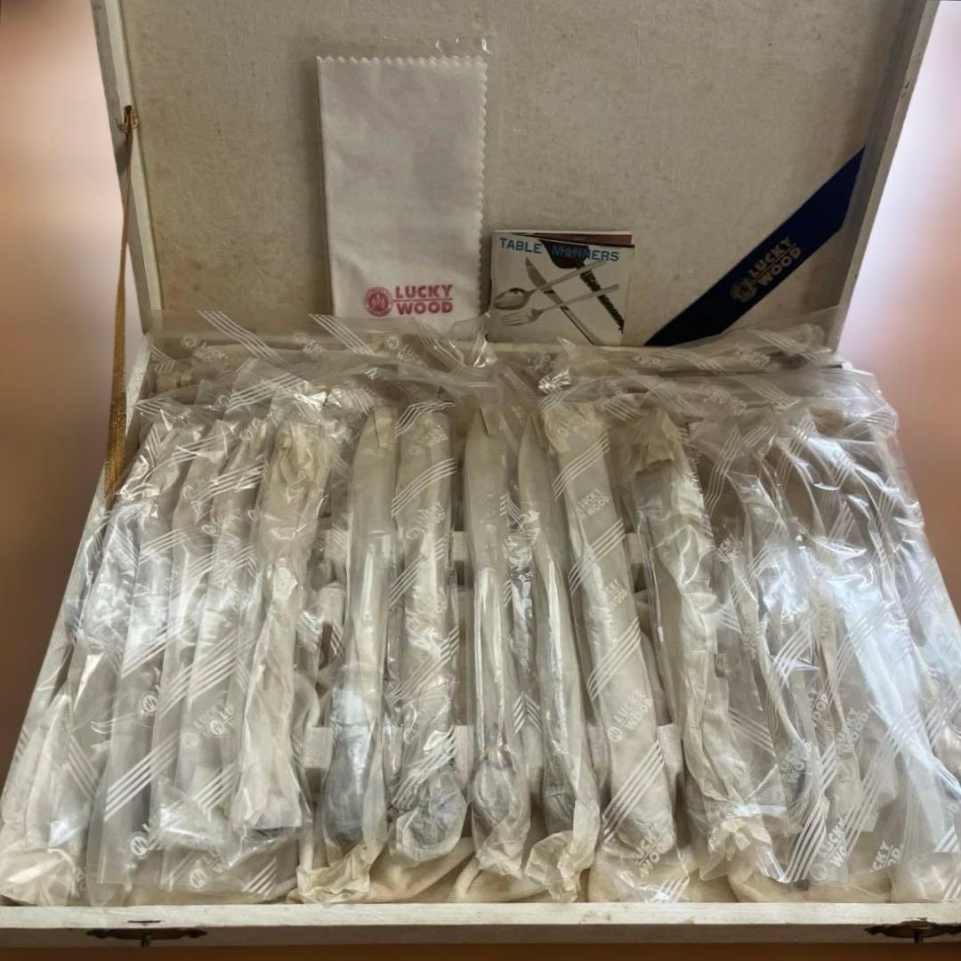 【未使用品】ラッキーウッド　シルバーカトラリー オルレアン ディナーセット