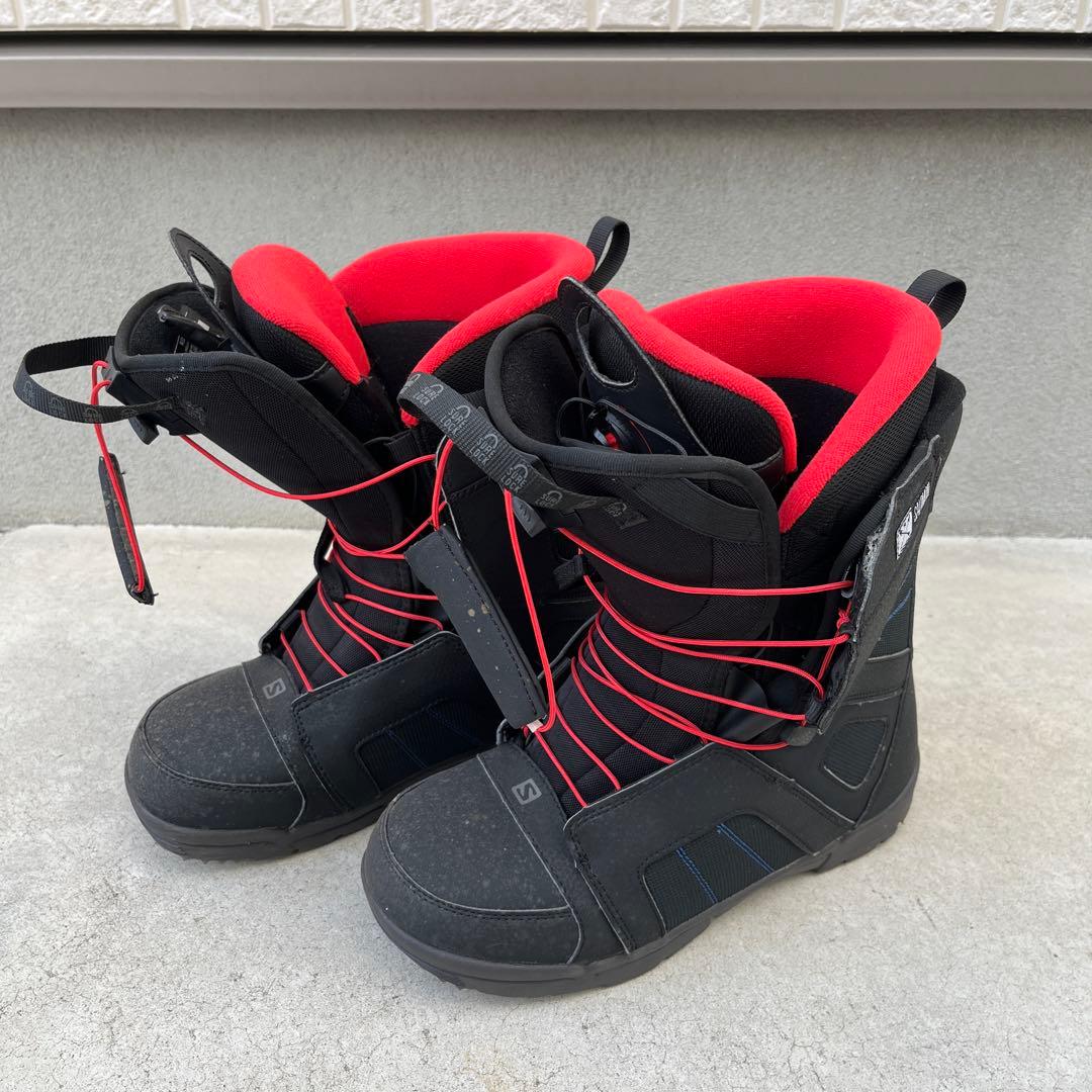 極上！超美品！！SALOMON スノーボードブーツ 黒/赤　一度のみ使用