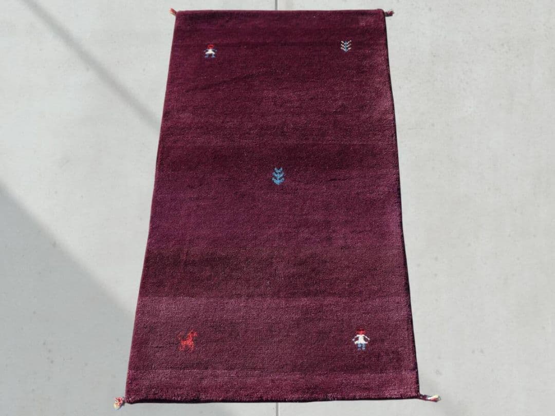 ⭐️限定値下げ⭐️　160×90cm　ギャッベ　手織り　民族ギャッベ