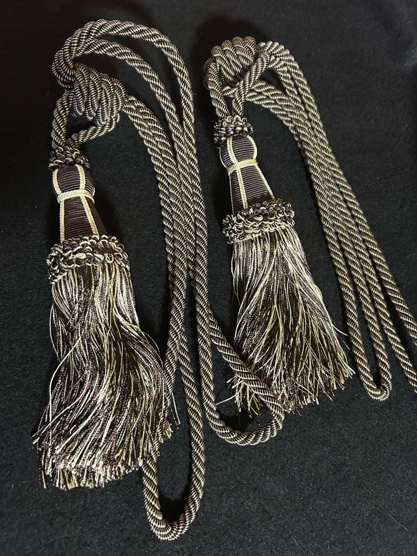 オーダーカーテン ２枚　タッセル２本 新品未使用品