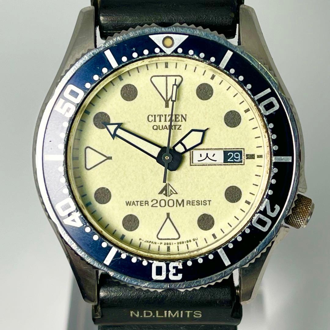 【美品/稼働✨】シチズン ダイバーズ ウォッチ 2851-266056 腕時計