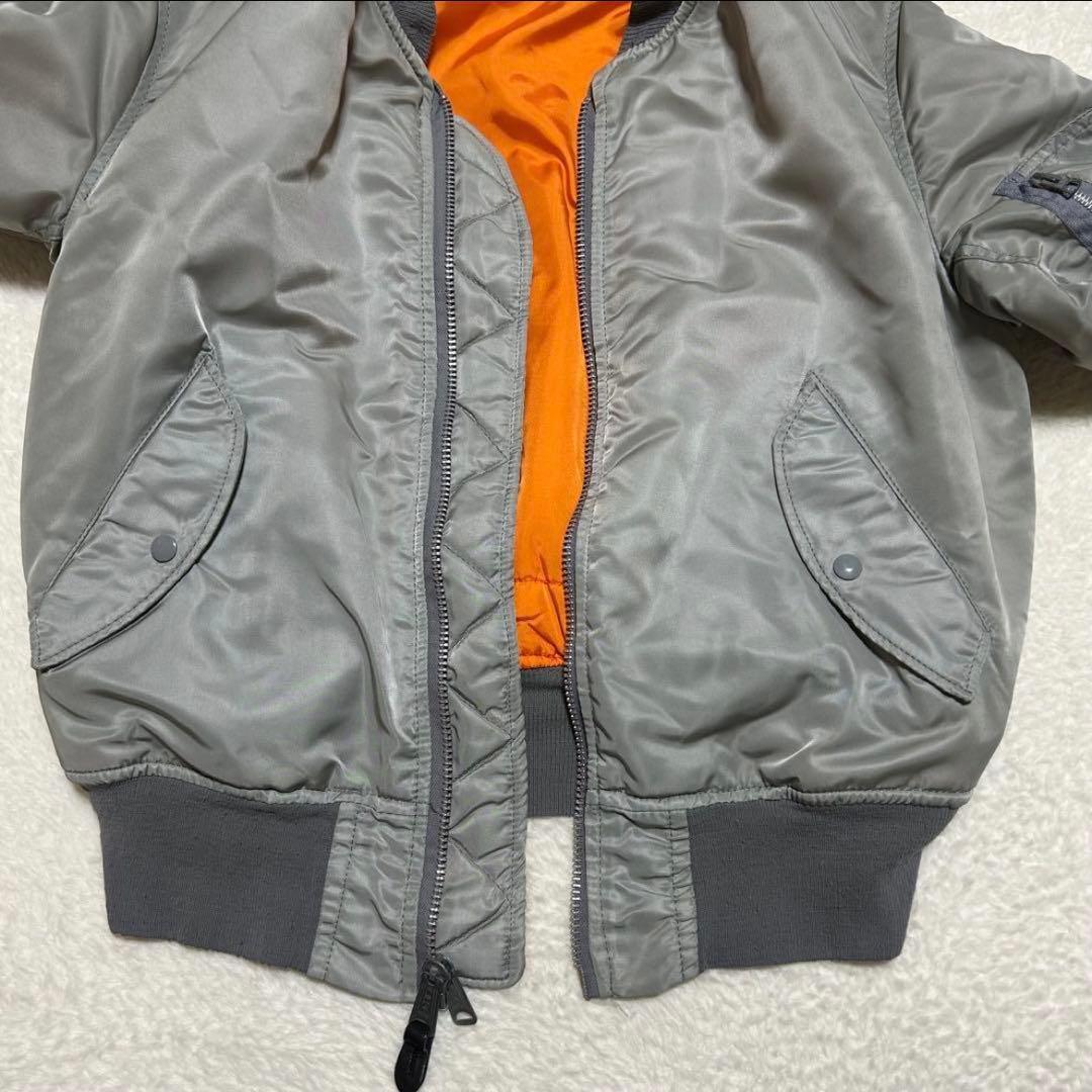 希少色 90s USA製 ALPHA MA-1 フライトジャケット グレー M