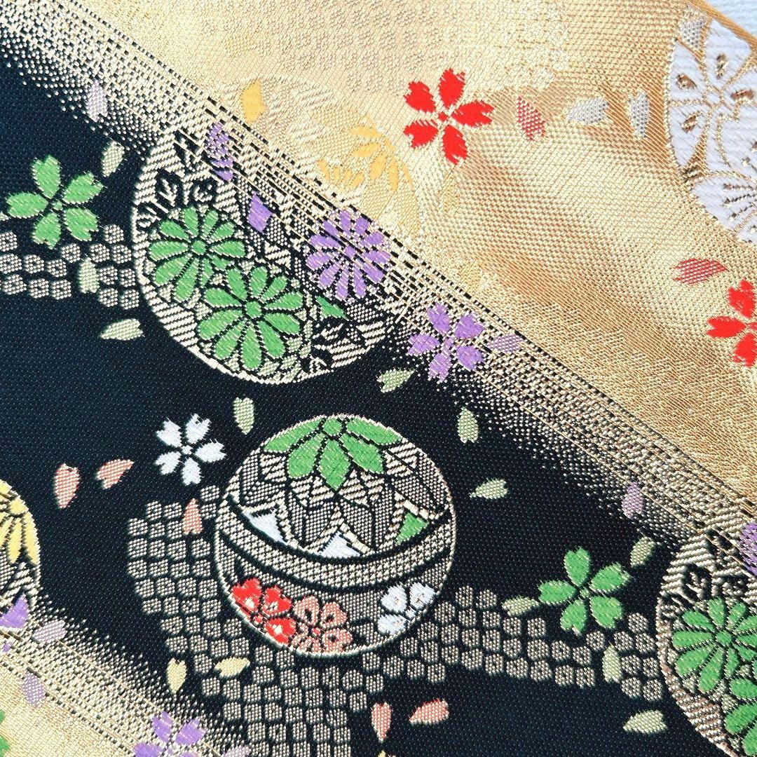 セット　七五三７歳女の子　着物＆帯＆袖無長襦袢＆小物　サーモンピンク　花御所車