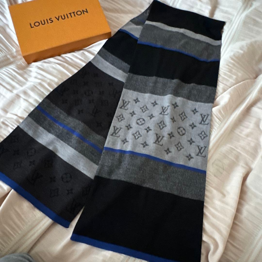 ルイヴィトン エシャルプ モノグラム カラーブロック マフラー M76573