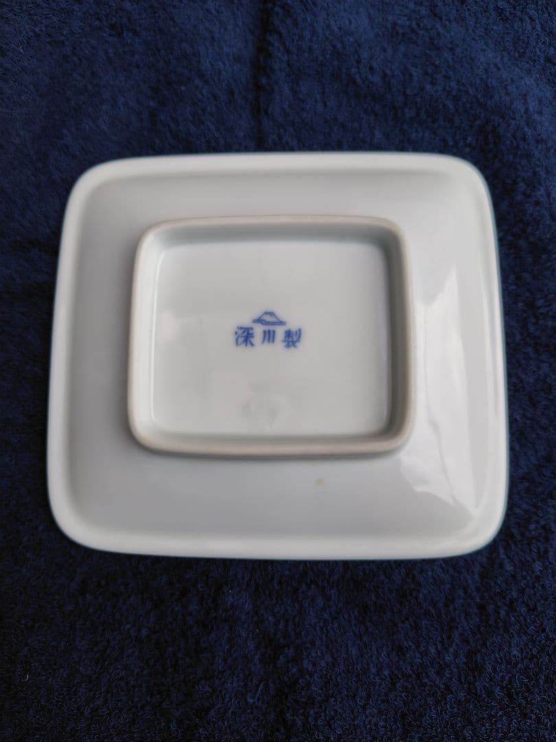 【招福・美品】白い風・深川製磁・貝文様・白皿・長方形5枚セット