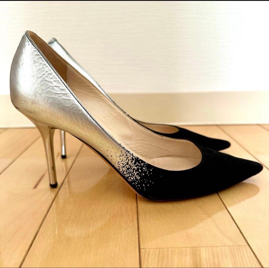 JIMMY CHOO ハイヒール　シルバーブラック