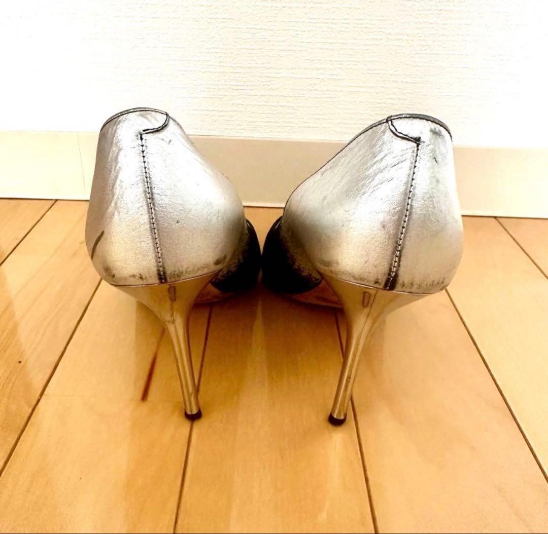 JIMMY CHOO ハイヒール　シルバーブラック