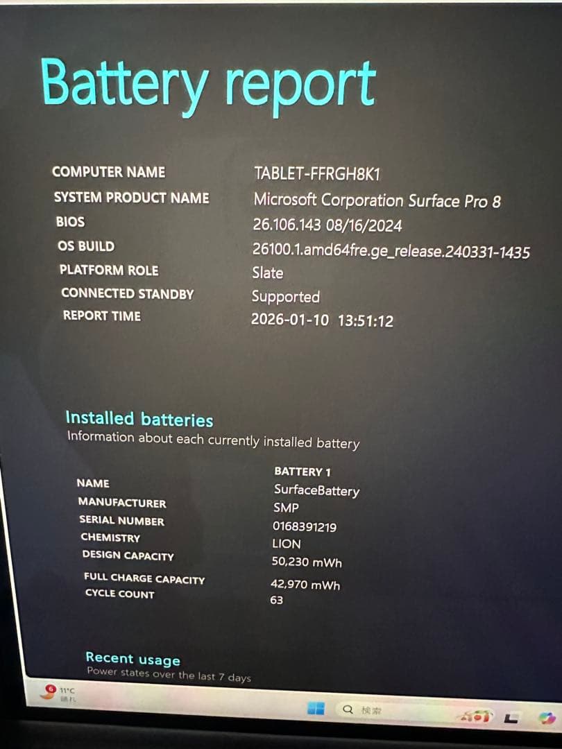 Microsoft Surface Pro 8 8GB/256GB グラファイト