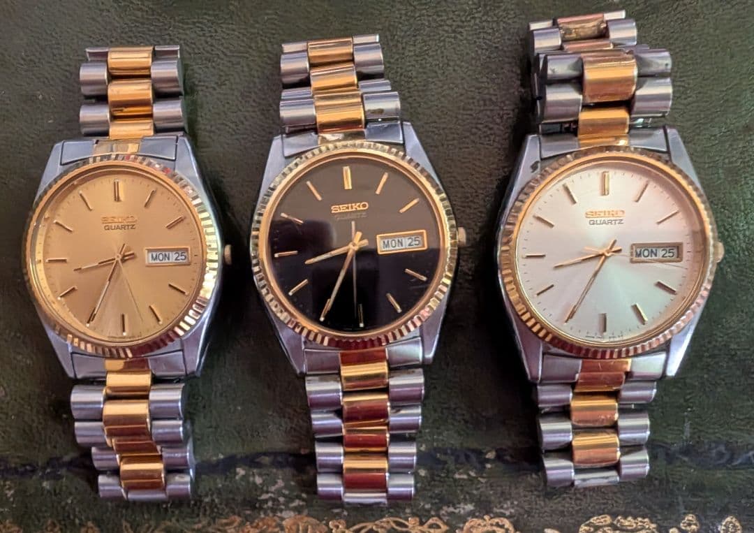 SEIKO クォーツ時計 3本セット(海外モデル)