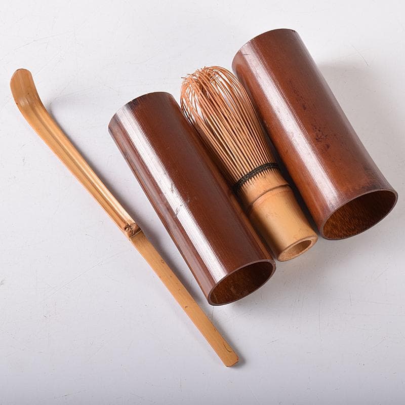 茶道具　中川竹仙作　竹根　持ち手付　抹茶器　茶碗など　六点一式　J　R8300B