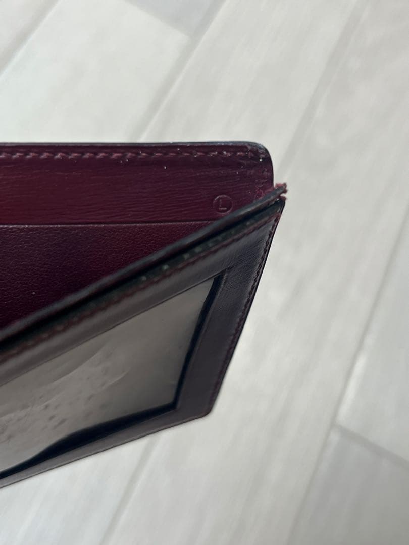 エルメス HERMES レザー 二つ折り 折財布 コンパクトウォレット ○L刻