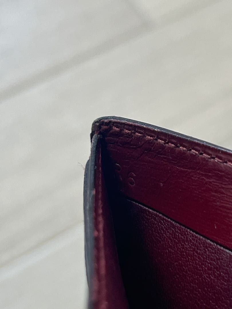 エルメス HERMES レザー 二つ折り 折財布 コンパクトウォレット ○L刻