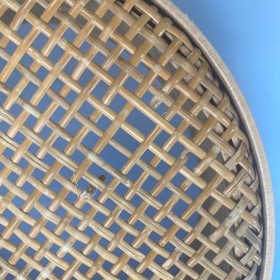 m*9様 籐製とおし（8寸）　と木枠ふるい 　2個セット（中古品）