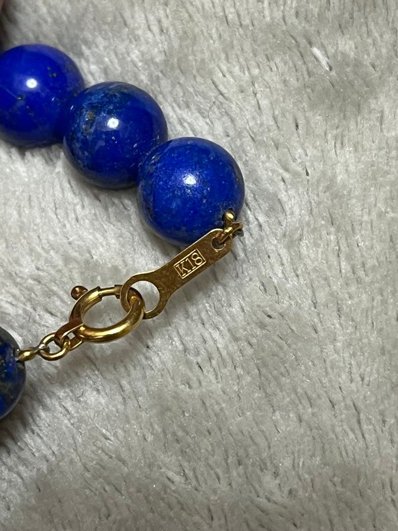 k18 ラピスラズリ ブレスレット K18留め具