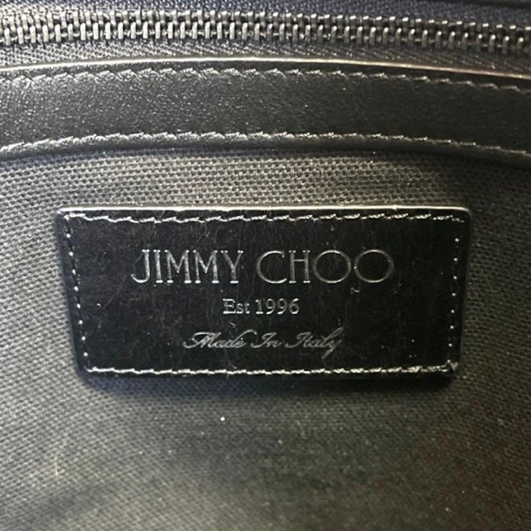 専用品JIMMY CHOO ピムリコ クロコ型 メタリックシルバー トートバッグ