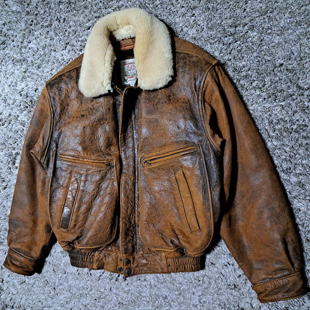 【激渋】90s　GELEONE 　短丈　G-1　フライトジャケット　革ジャン