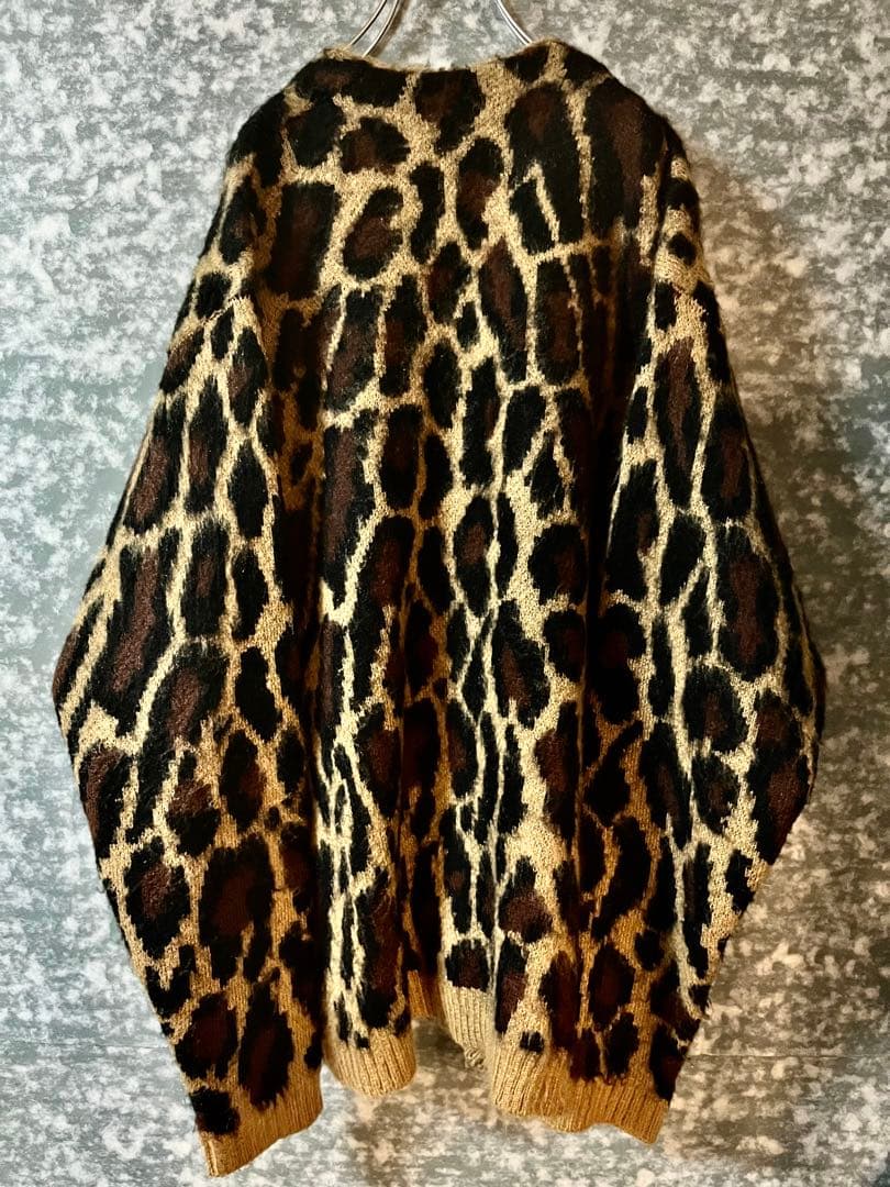 【雰囲気最高‼️】ペニーズ モヘヤライク レオパードカーディガン 古着 ビンテージ
