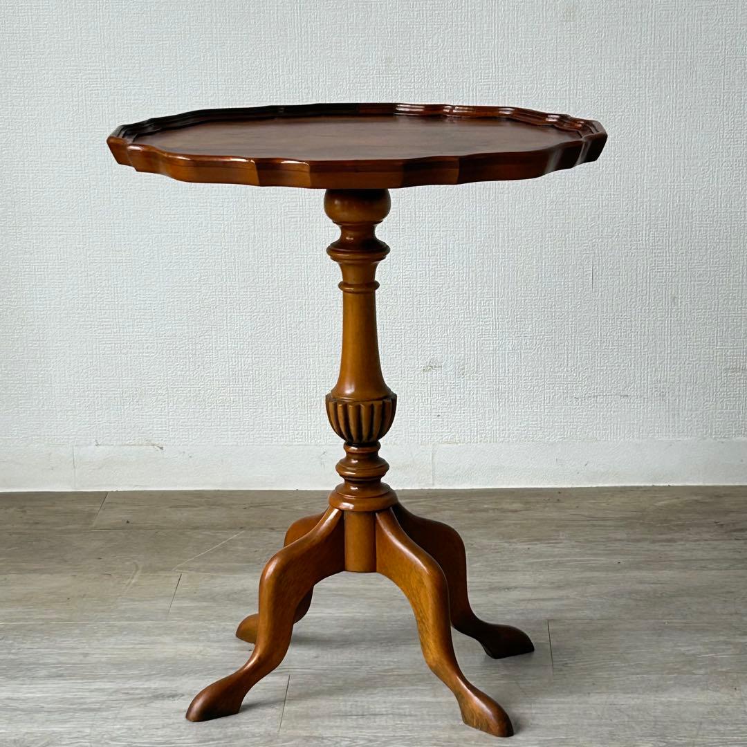 木製サイドテーブル ブラウン オクタゴナル442A