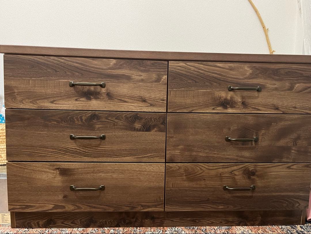 LOWYA ローチェスト 6段 木目調 中古美品