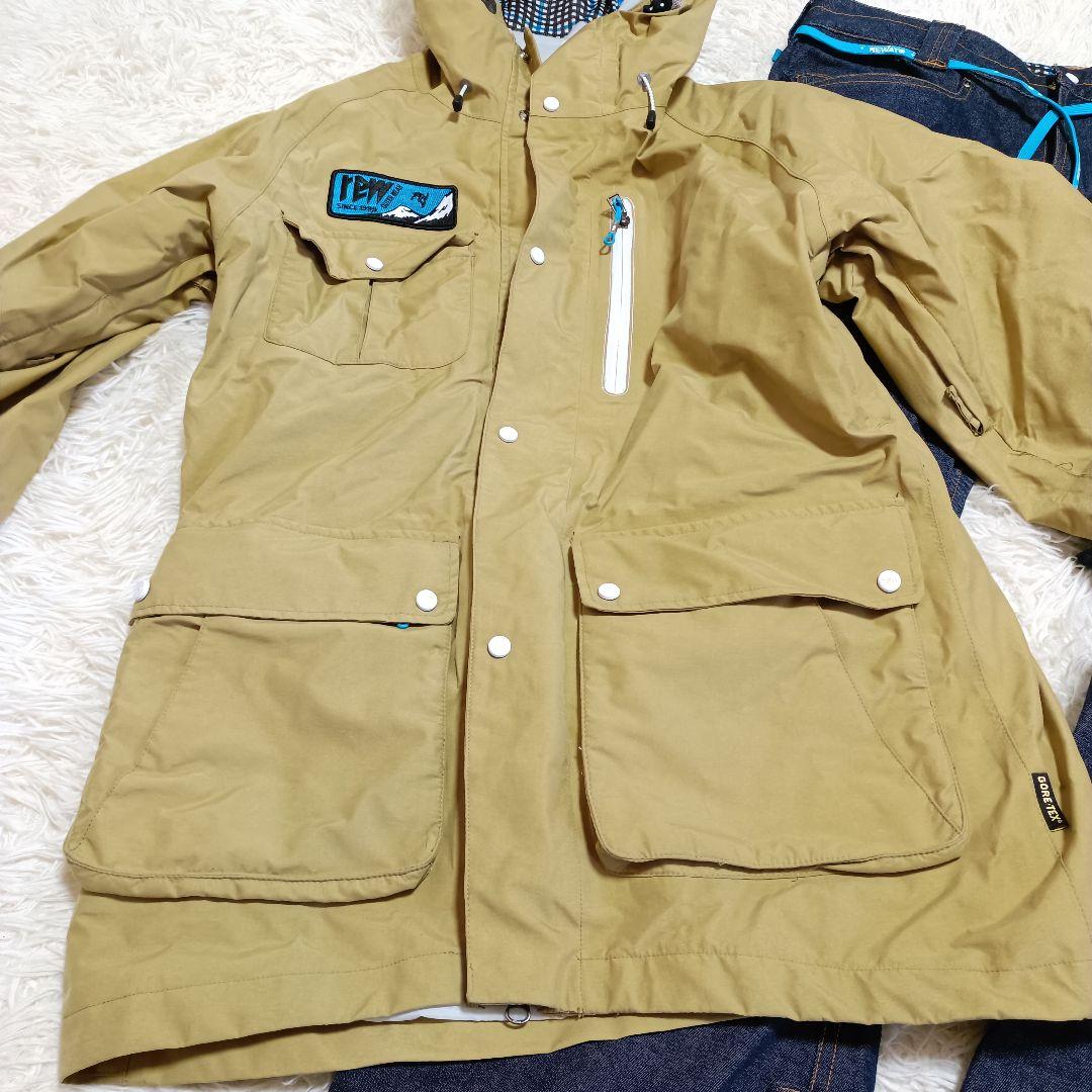 rew ウェア スノーボードウェア ゴアテックス ジャケット デニム L