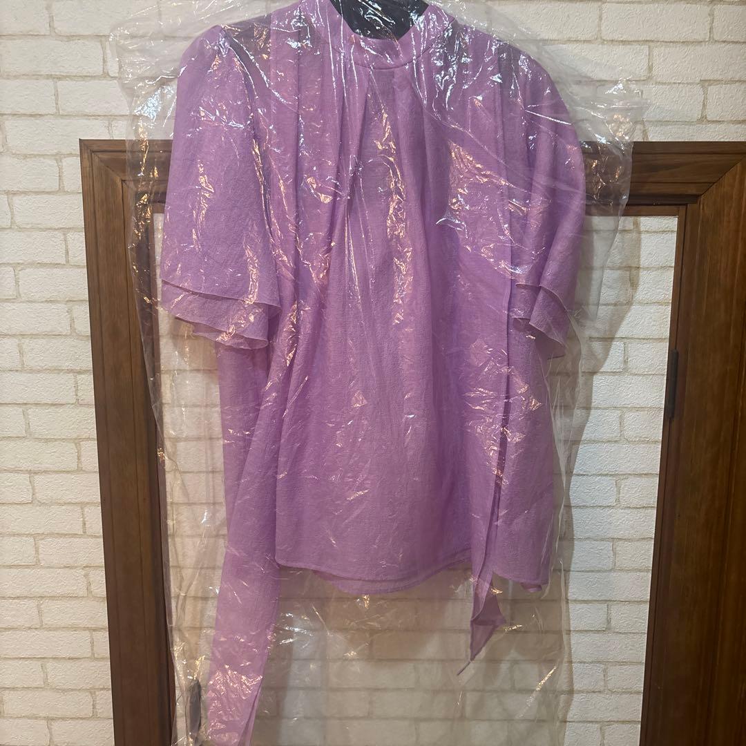 ANAYI スパンオーガンジーボウタイブラウス　新品未使用タグ付き