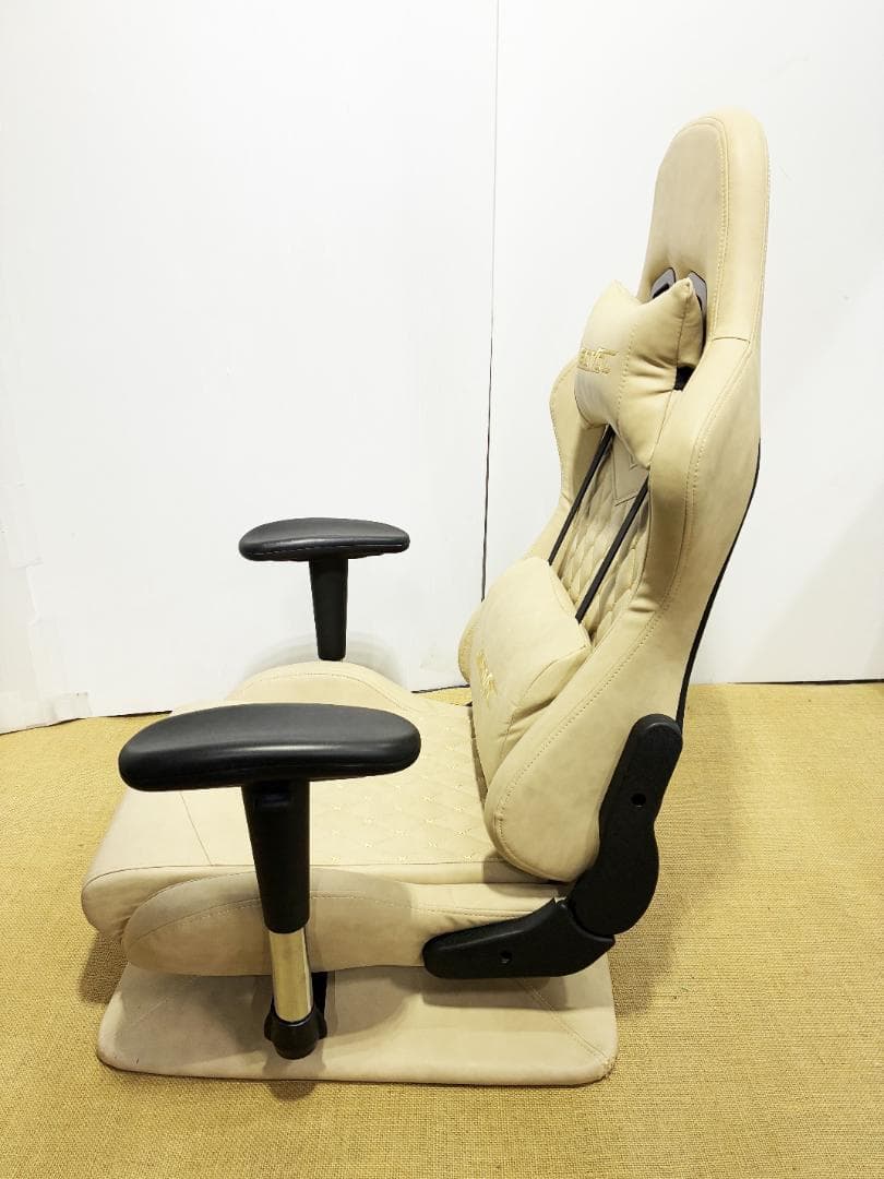 ★LEOVOL ゲーミングチェア【LEOVOL 座椅子 ベージュ】FOK3