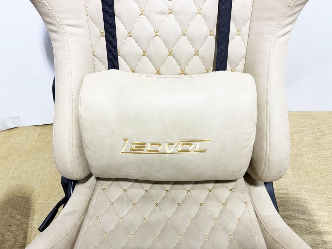 ★LEOVOL ゲーミングチェア【LEOVOL 座椅子 ベージュ】FOK3