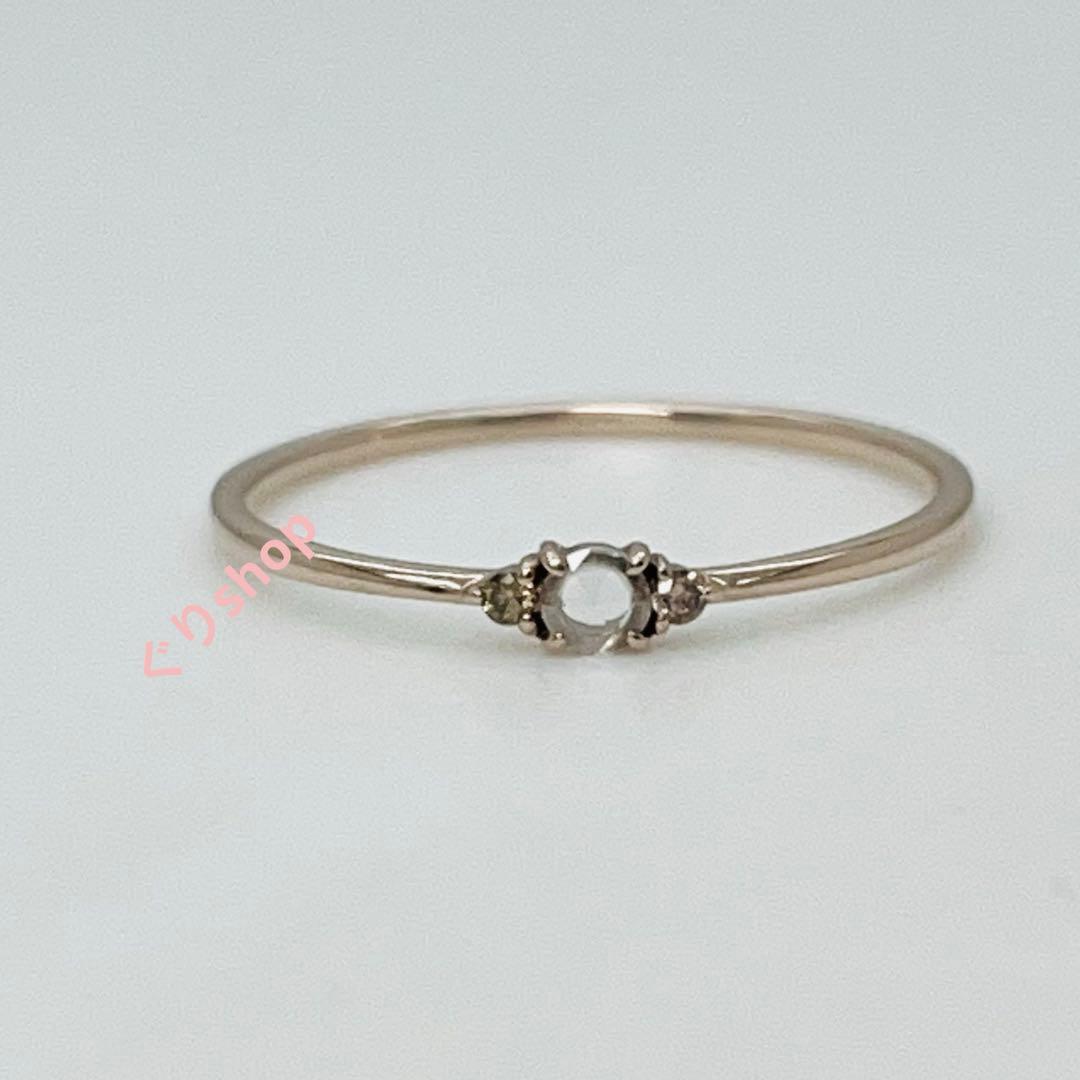 ete k10 MPG ミストピンク ダイヤモンド リング　13号