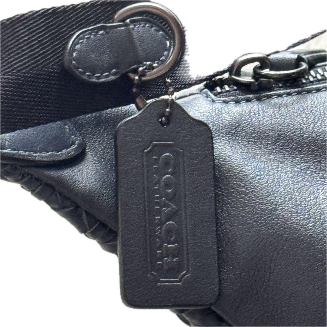 ☆COACH☆ ダークブルー ボディバッグ　メンズ&レディース