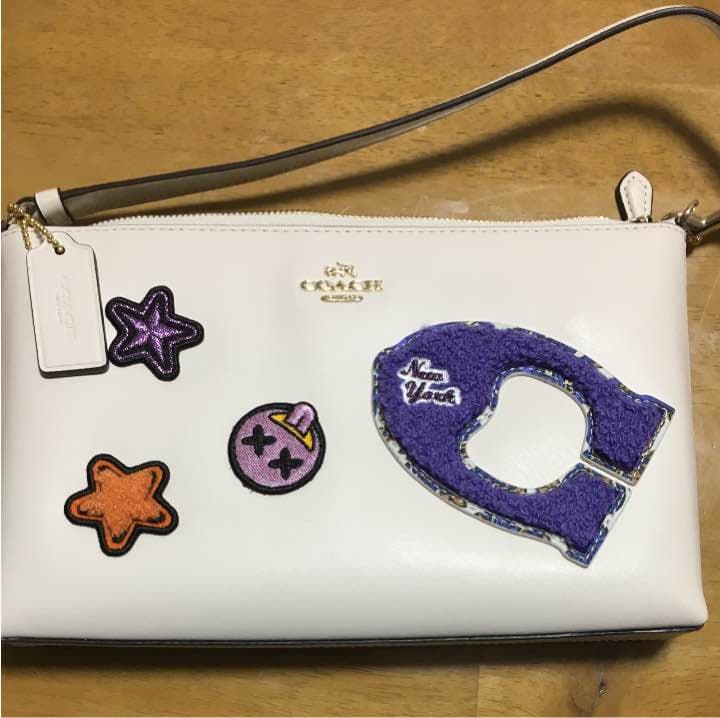 コーチ リストレット 新品 ワッペン クラッチバッグ 値下げ