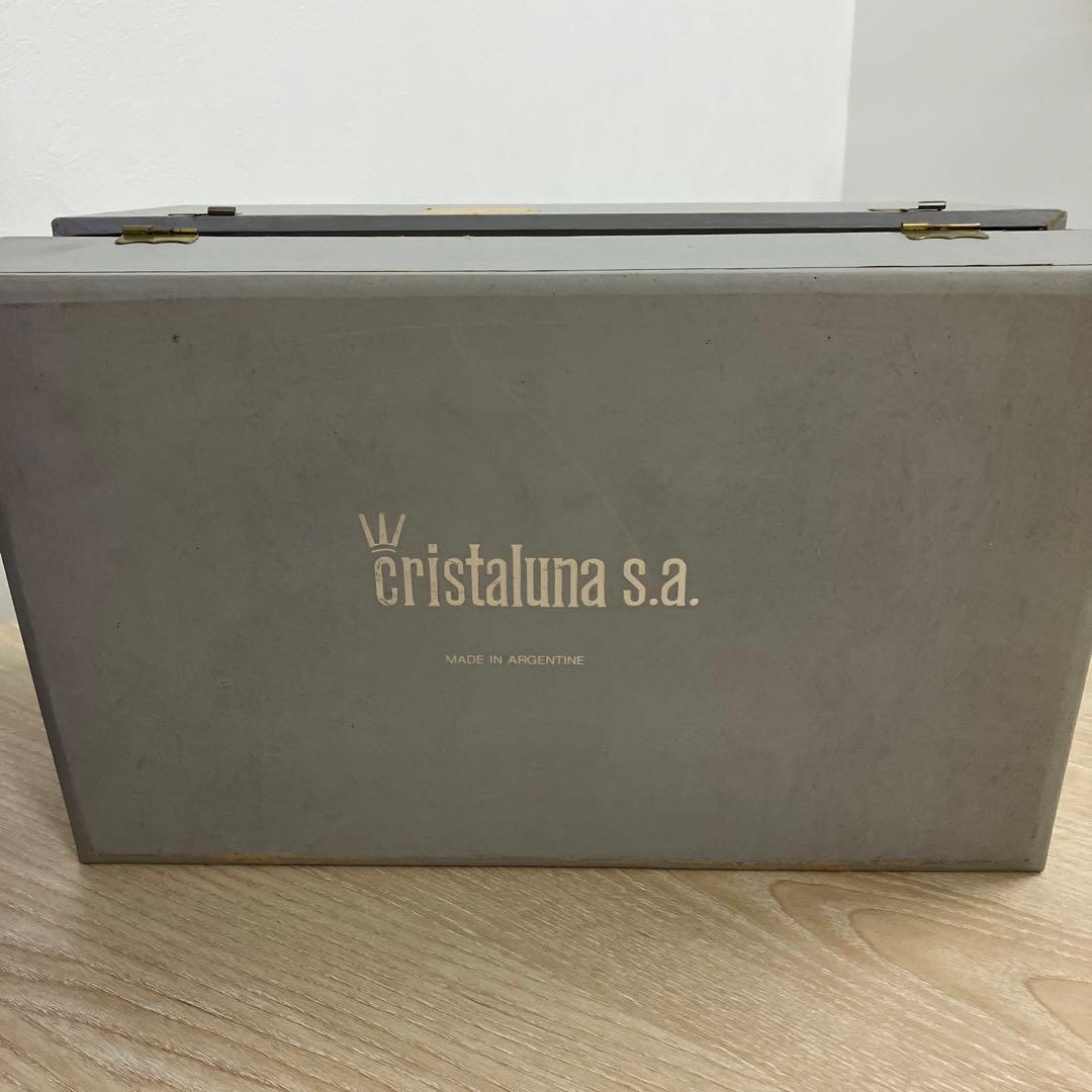 青色クリスタルガラス花瓶