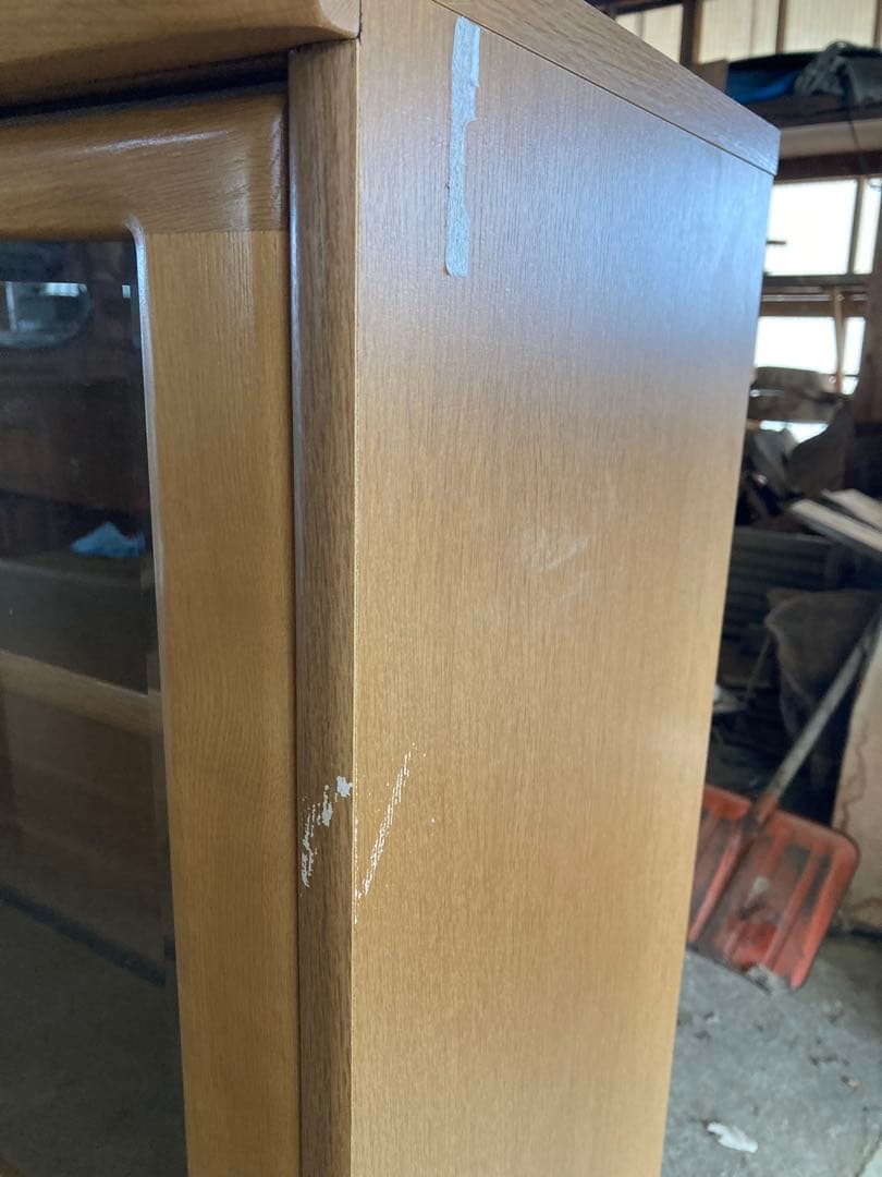 浜本工芸　書棚　360書棚H スライド扉中棚2段引出し2杯