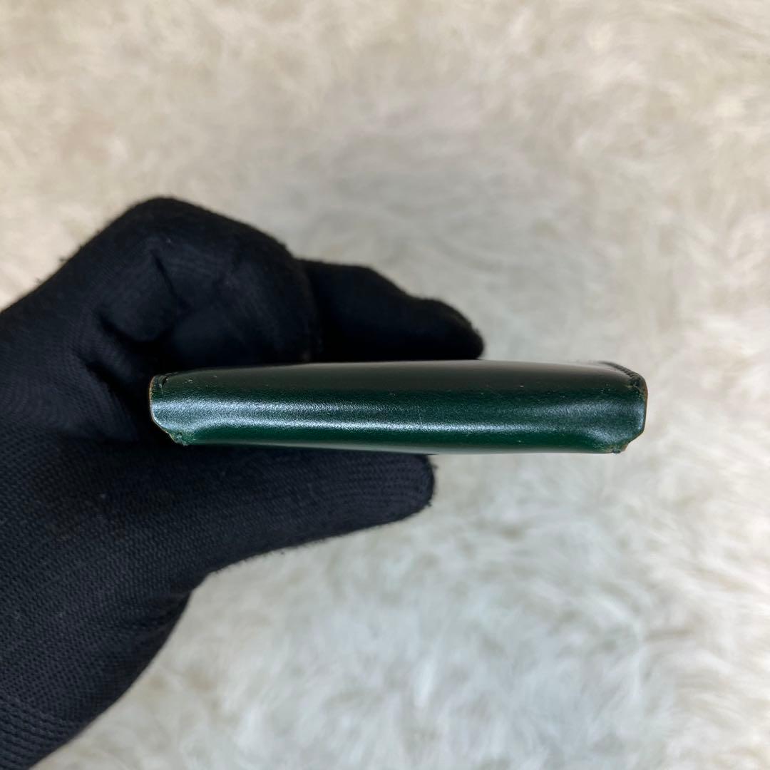 【美品】GANZO 馬蹄型ケース コードバン レザー グリーン