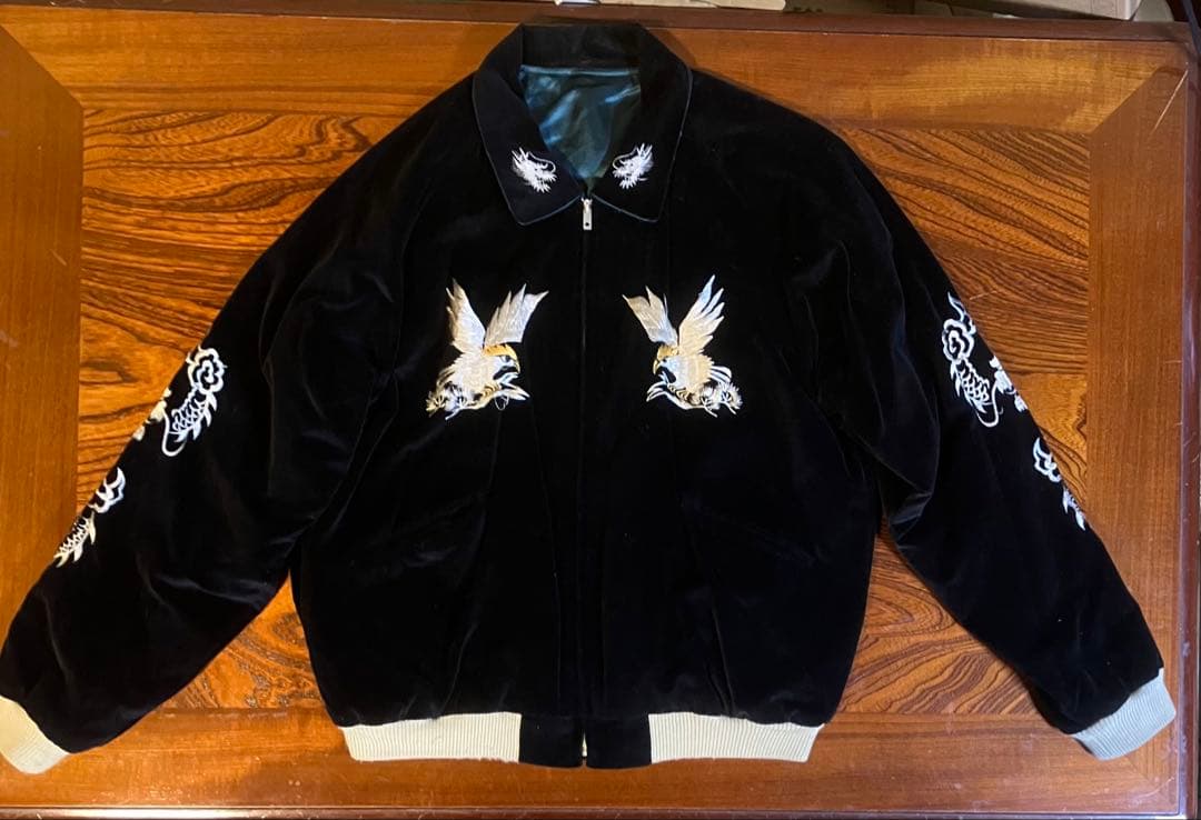 東洋エンタープライズ　スカジャン 別珍　ベロア　襟付き　サイズ(XL)