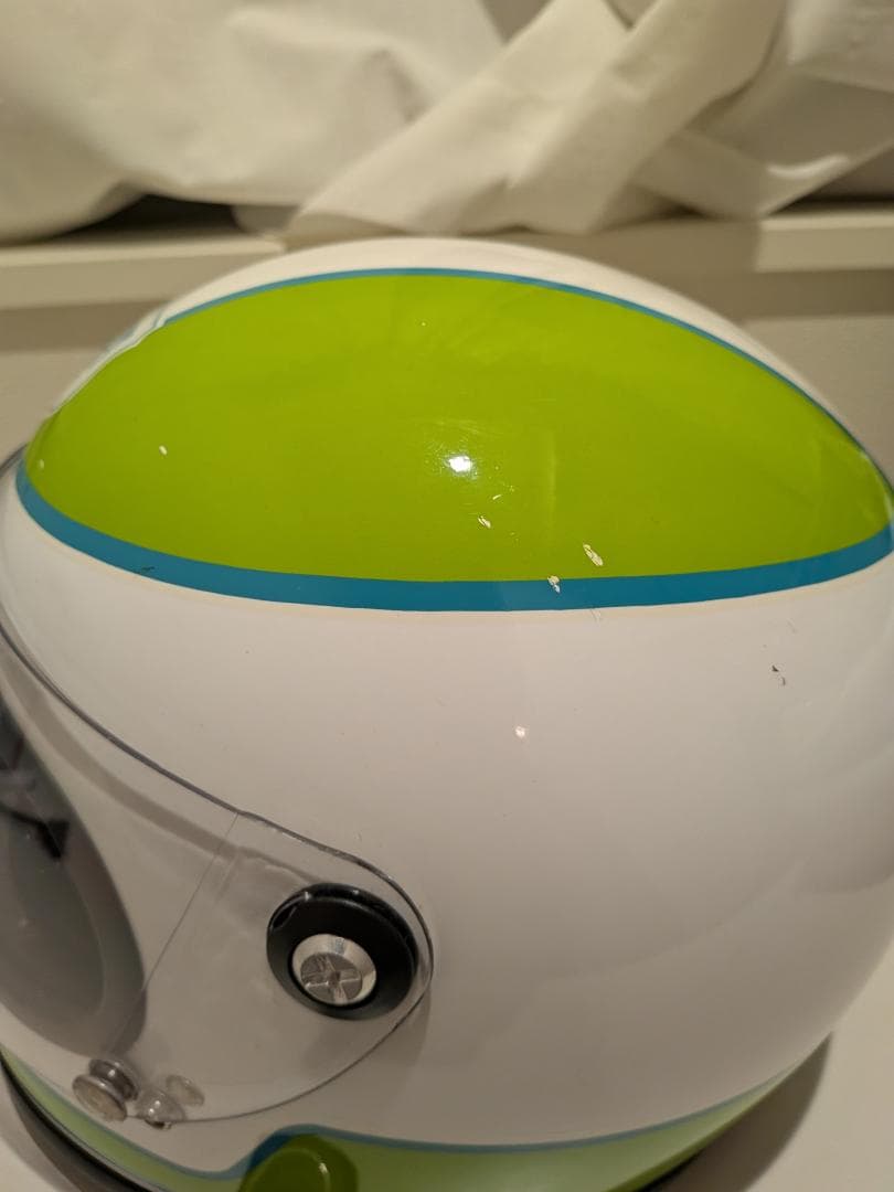 限定 山城 レトロフルフェイス カミナリグリーン M 族ヘル 旧車 カミナリ