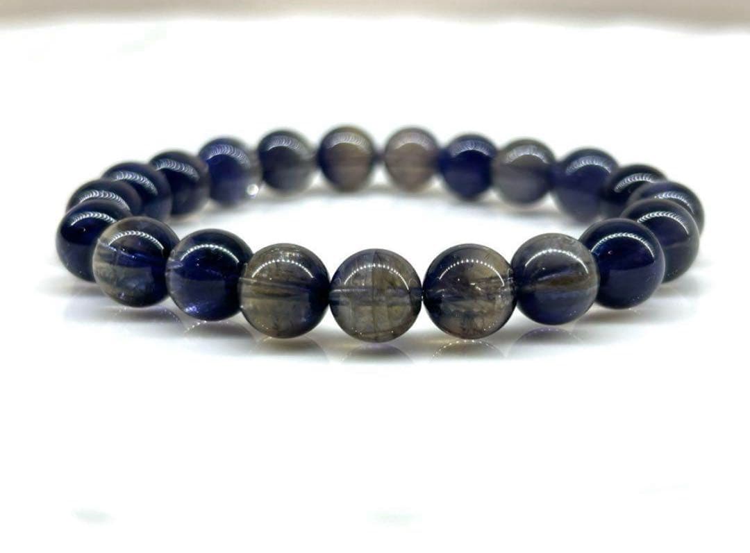 ス*⚡様 天然石 高品質 アイオライト ブレスレット 9.4mm