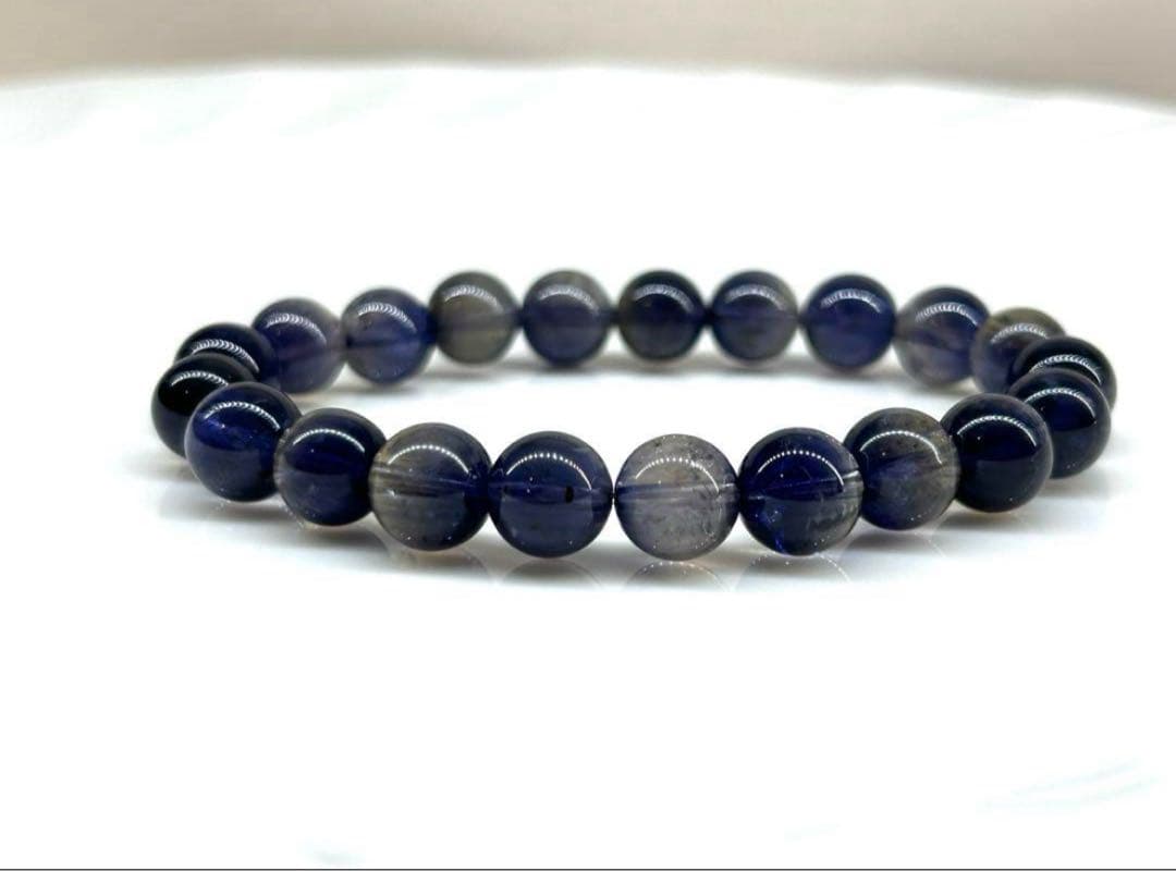 ス*⚡様 天然石 高品質 アイオライト ブレスレット 9.4mm