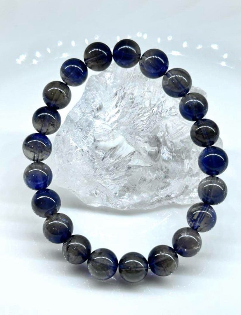 ス*⚡様 天然石 高品質 アイオライト ブレスレット 9.4mm