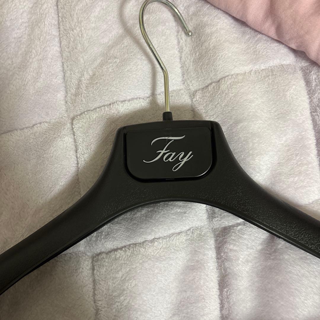 最終値下　Fay ベルベットトリム・ファイヤーマンバックル・スタンドカラーコート