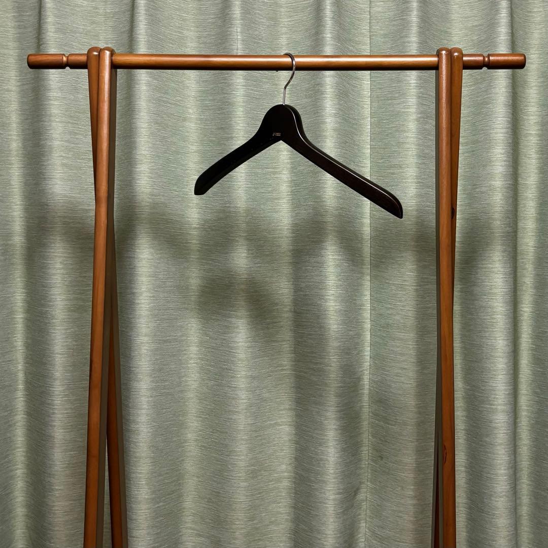 【超美品】【家具】木製ハンガーラック ブラウン　高さ約148幅約80奥行き50