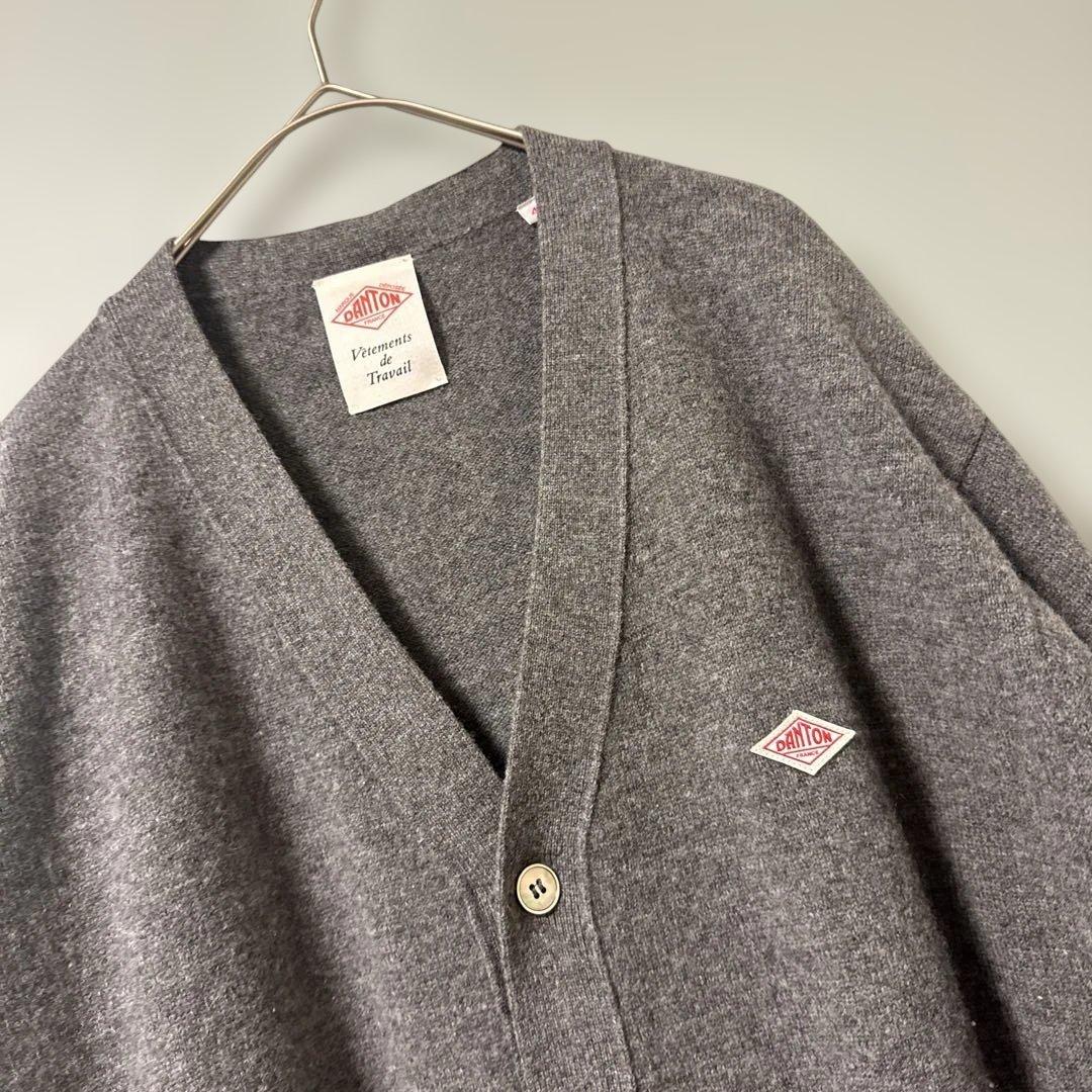 DANTON ダントン　ラムウール　Vネックニットカーディガン　男女兼用