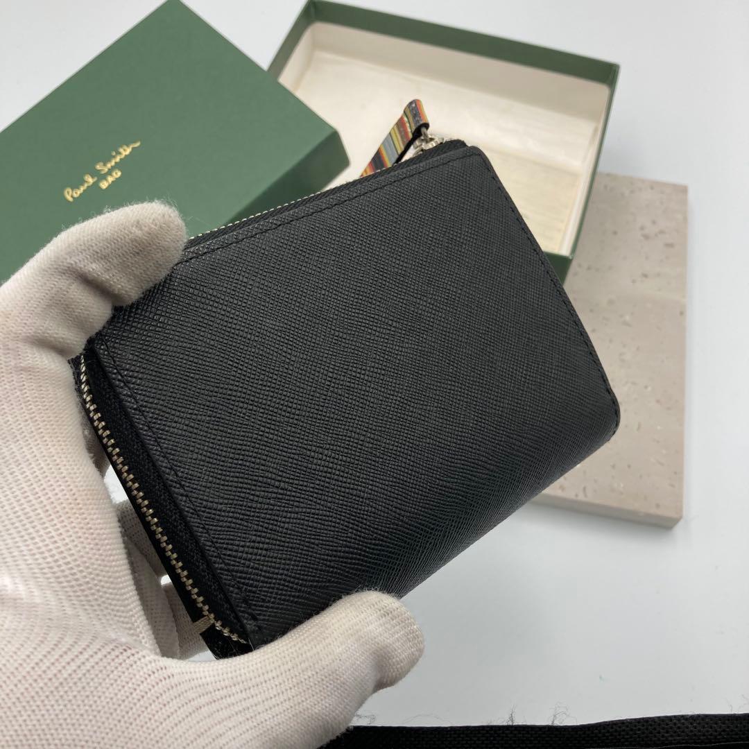 ！新品同然！　ポールスミス　折り財布　サフィアーノ　ファスナー　40A