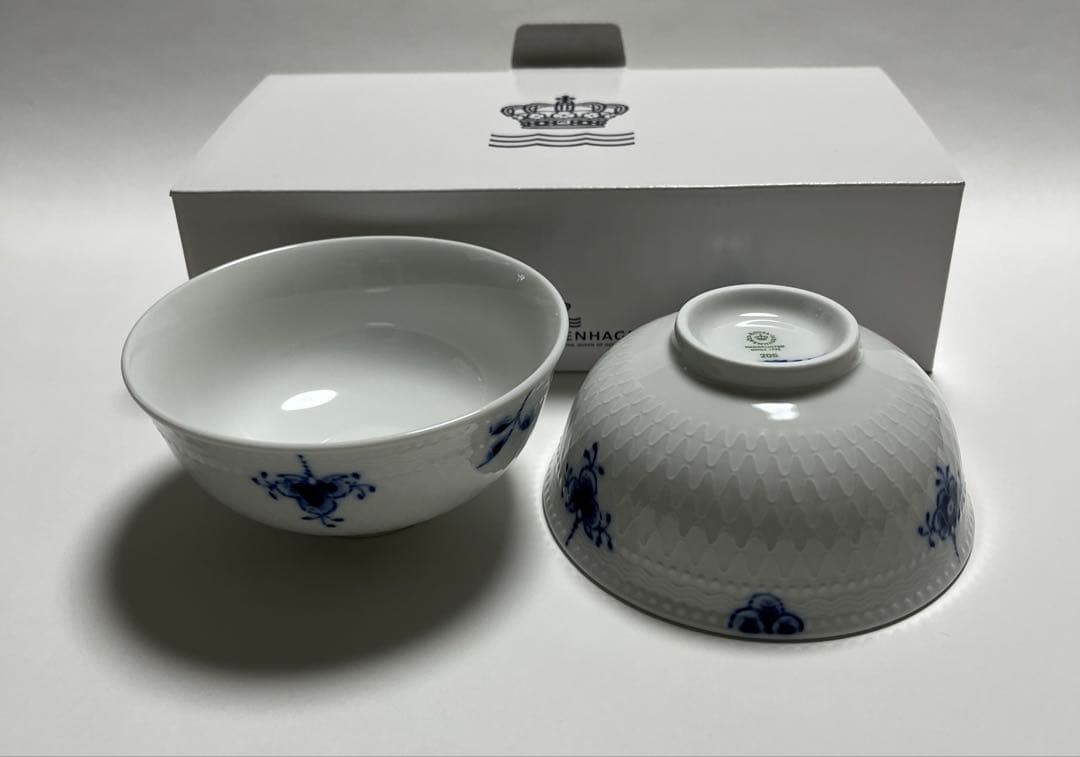 だい　新品未使用　ロイヤルコペンハーゲン　ブルーパルメッテ　お茶碗ペア