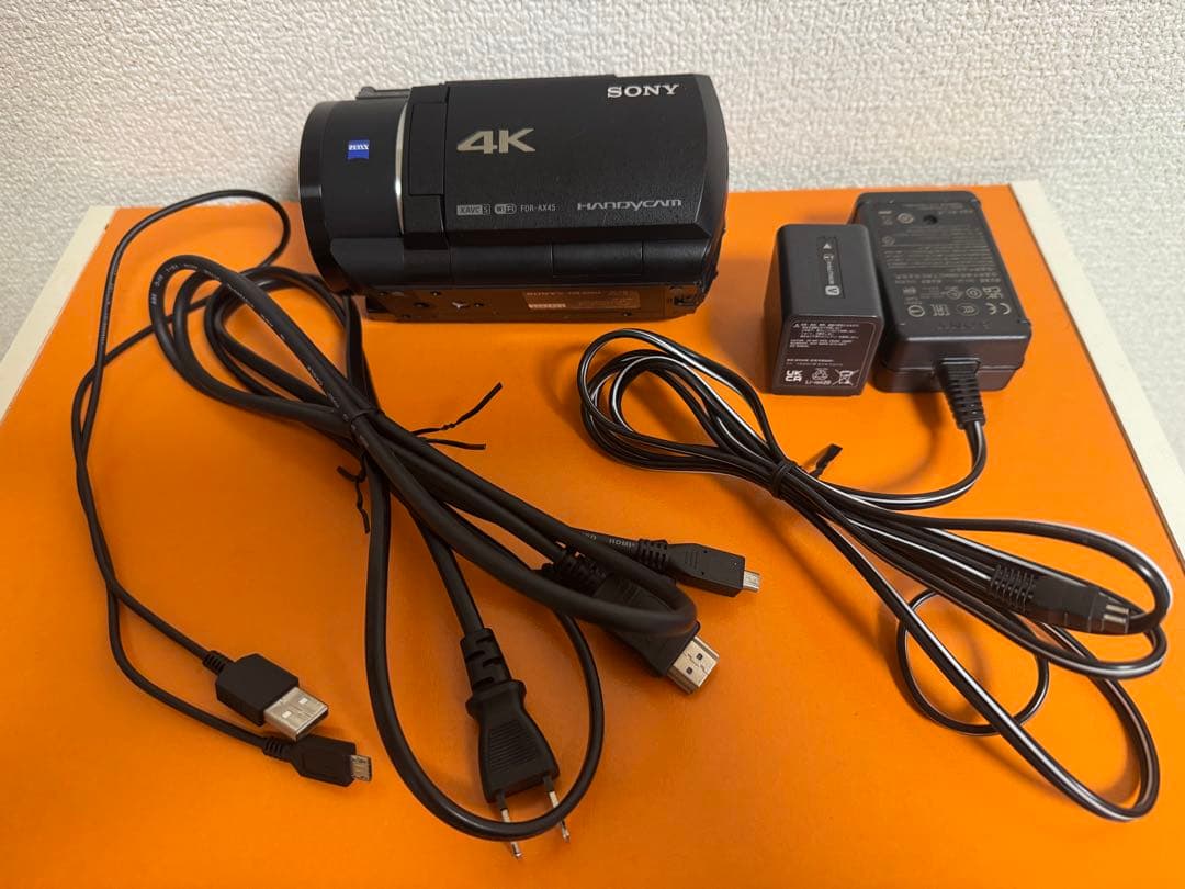 【美品】最安値SONY FDR-AX45 4Kビデオカメラ（ブラック）延長保証有