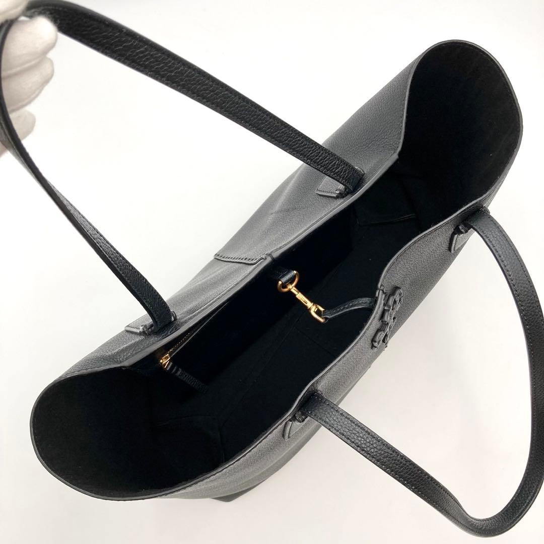 Ken✨ TORY BURCH マックグロー トートバッグ レザー 黒