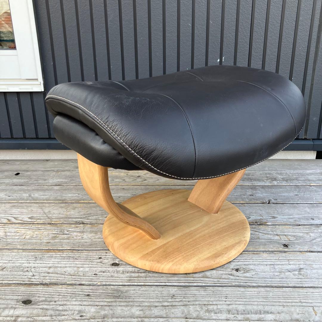 北欧レトロ カリモク ザファースト リクライナーオットマンスツール 椅子 木製