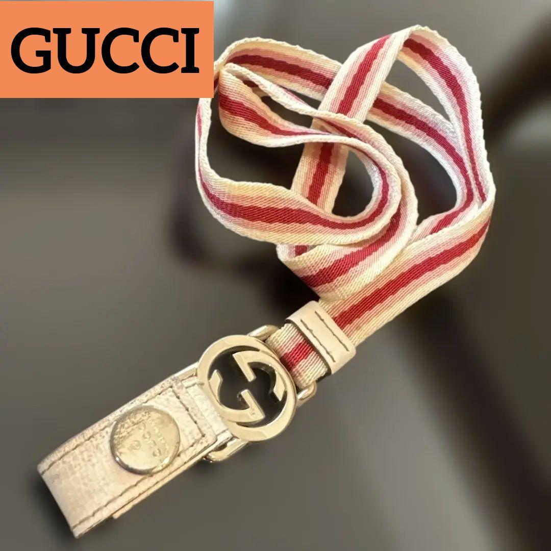 ✨GUCCI strap✨グッチストラップ　インターロッキング ネックストラップ