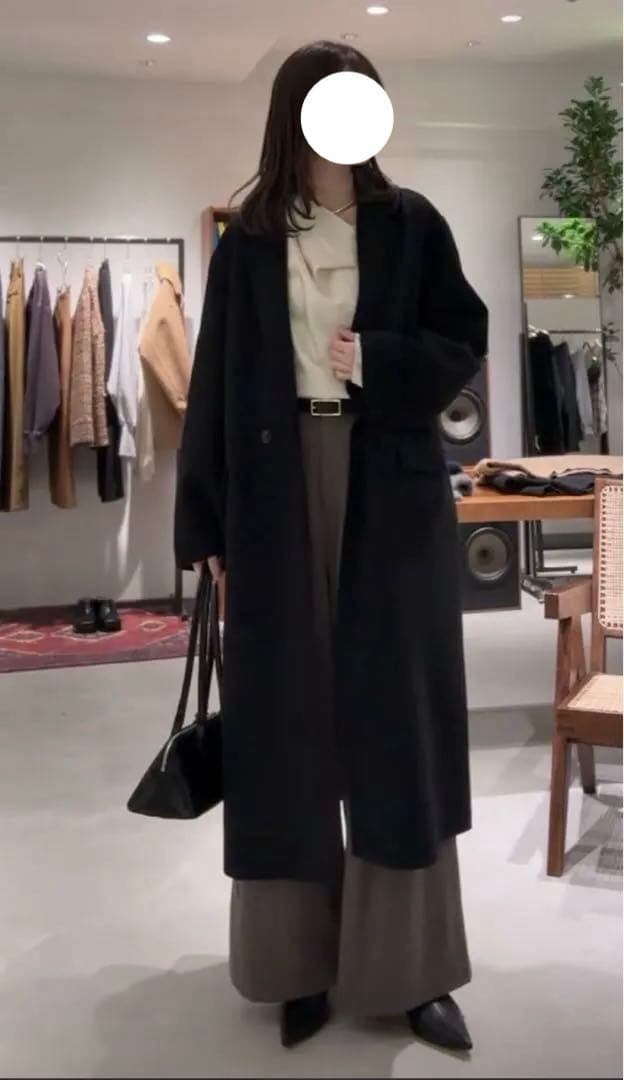 LOUNGEDRESS 20周年限定 ロングリバーコート ブラック