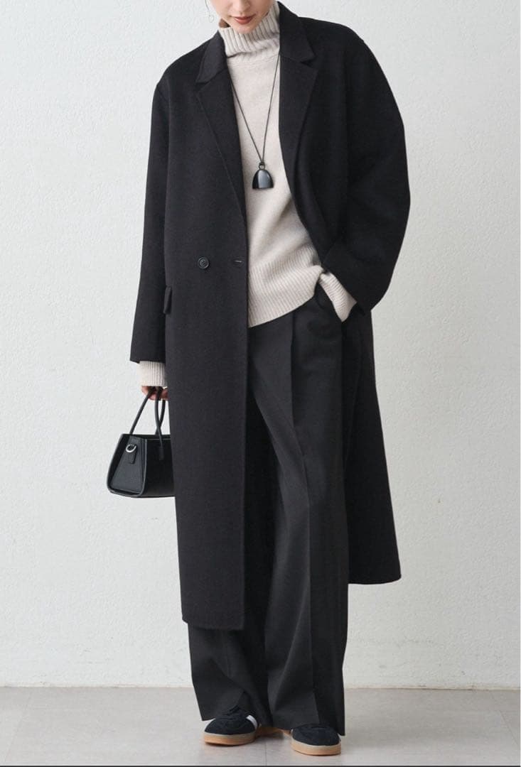 LOUNGEDRESS 20周年限定 ロングリバーコート ブラック