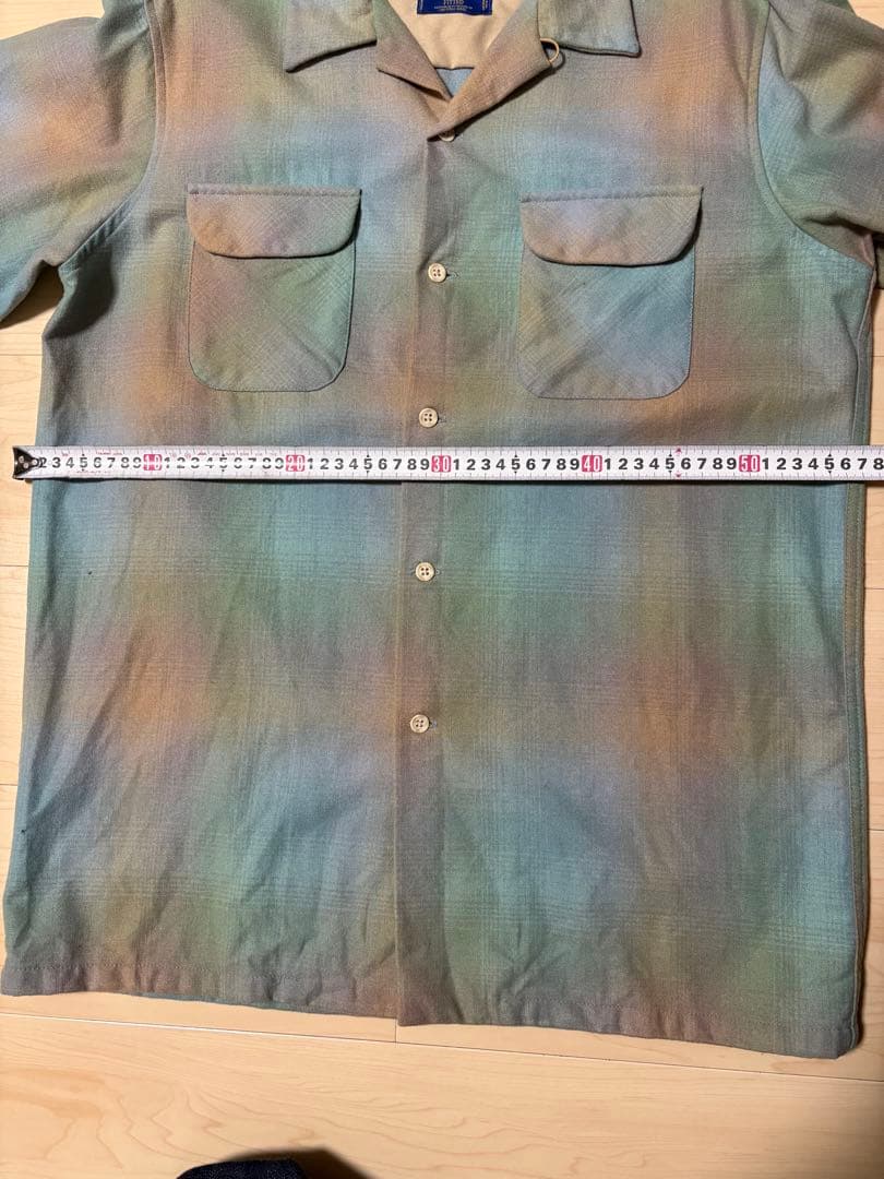 Pendleton ボードシャツ オンブレ 青 緑 シャツ